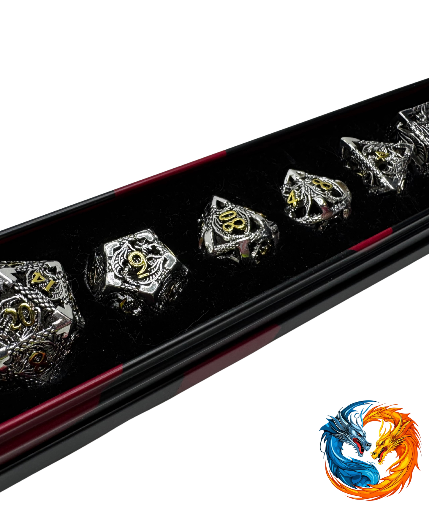 Metal Dice - Hollow Dragon (Various Colours)