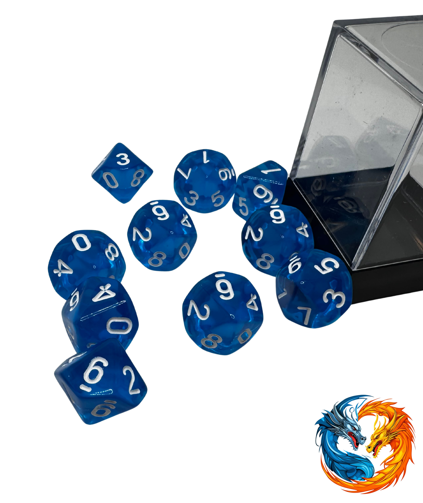 Dice D10 box (various colours)