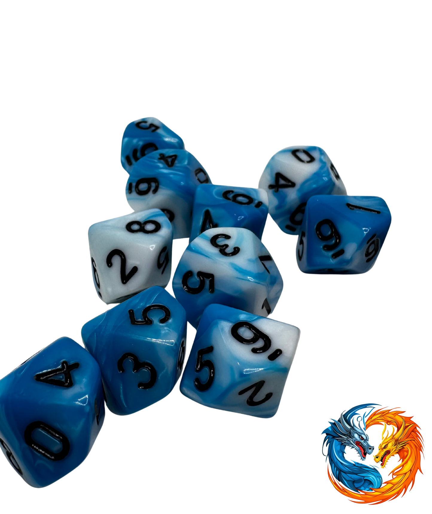 Dice D10 box (various colours)