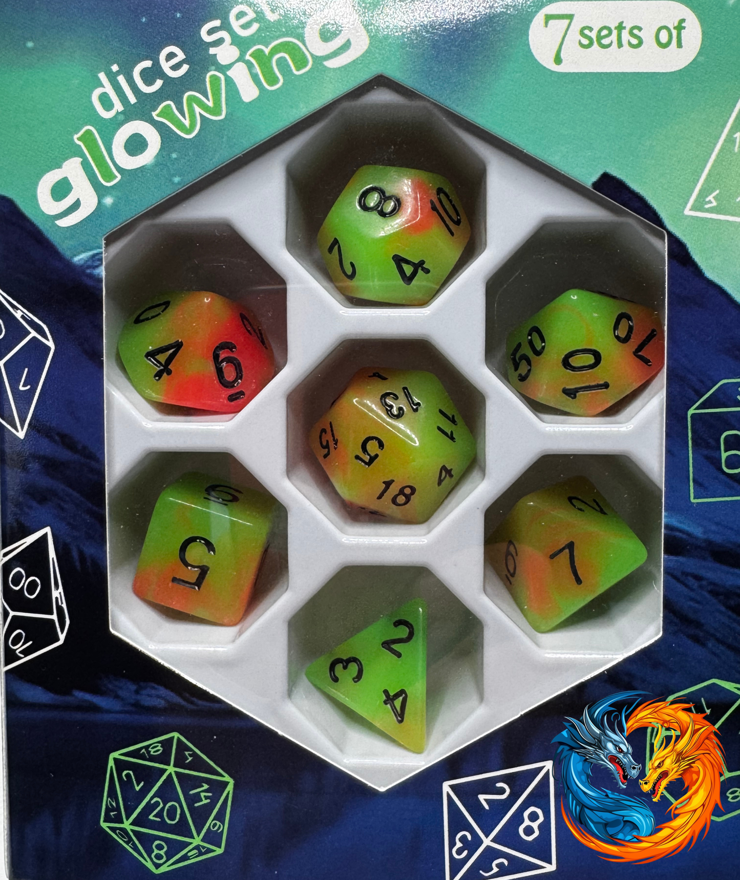 Dice - Glow (various colours available)