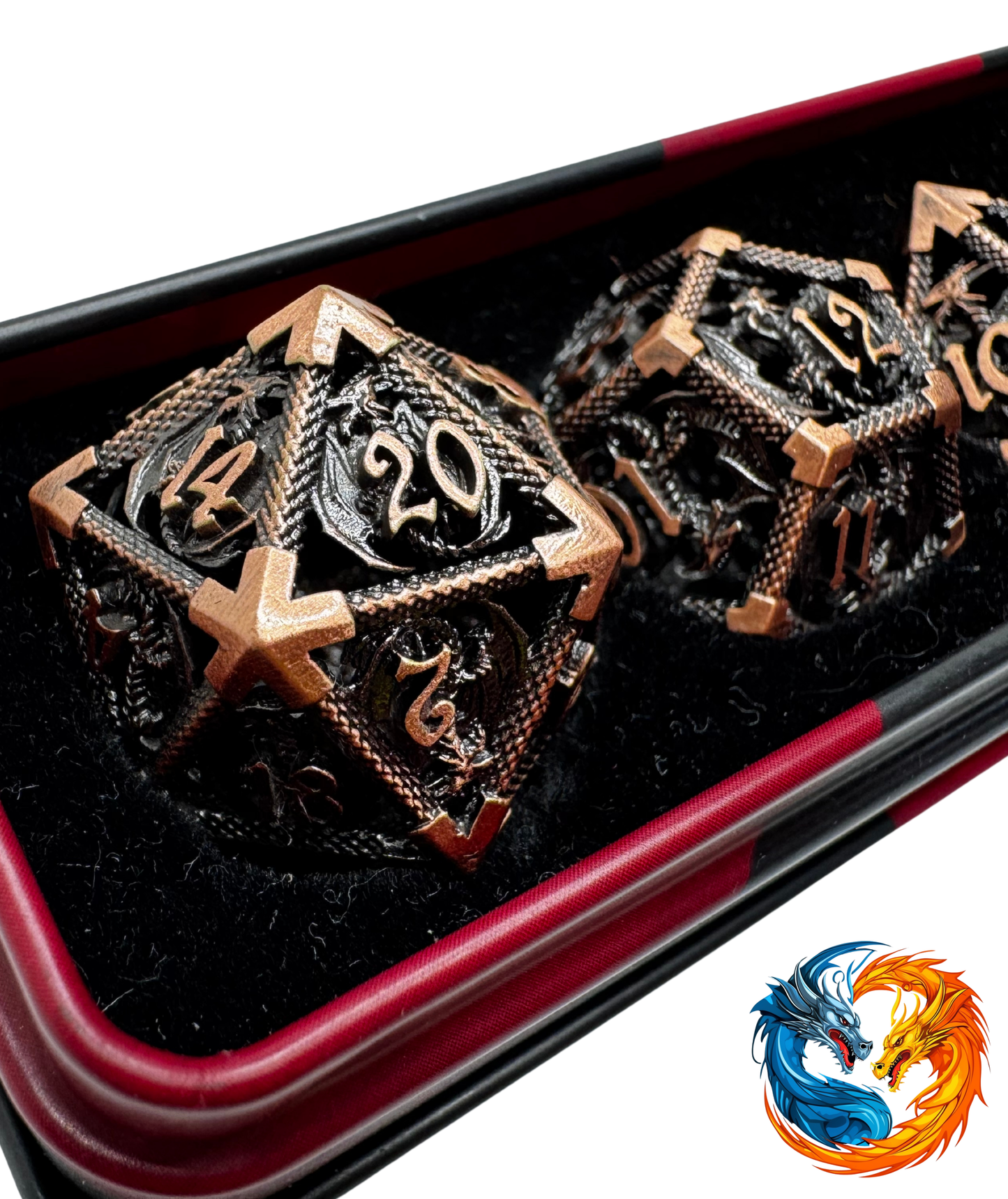 Metal Dice - Hollow Dragon (Various Colours)