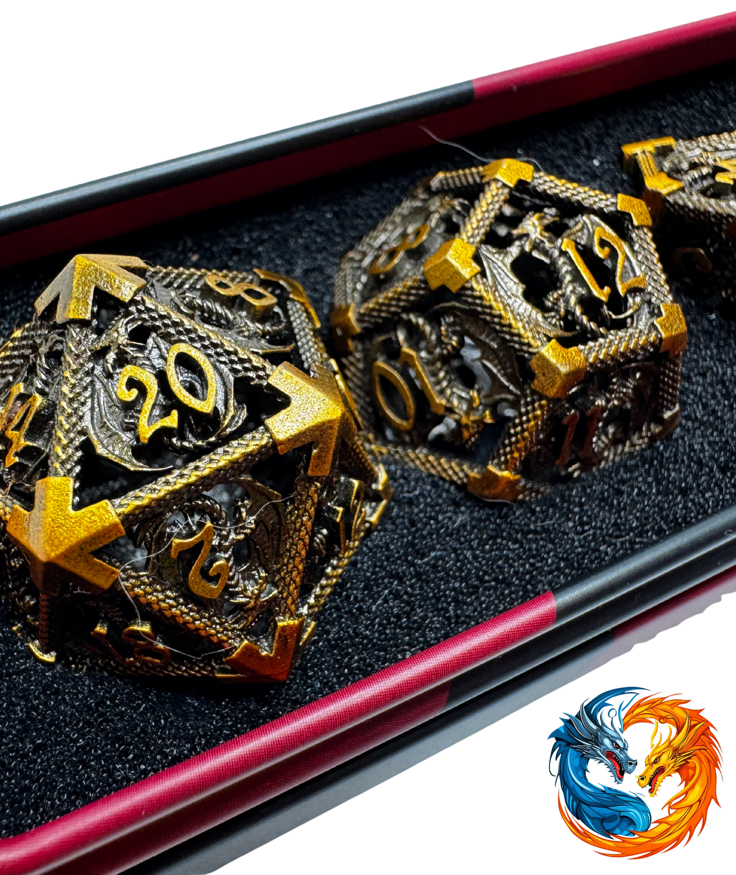 Metal Dice - Hollow Dragon (Various Colours)
