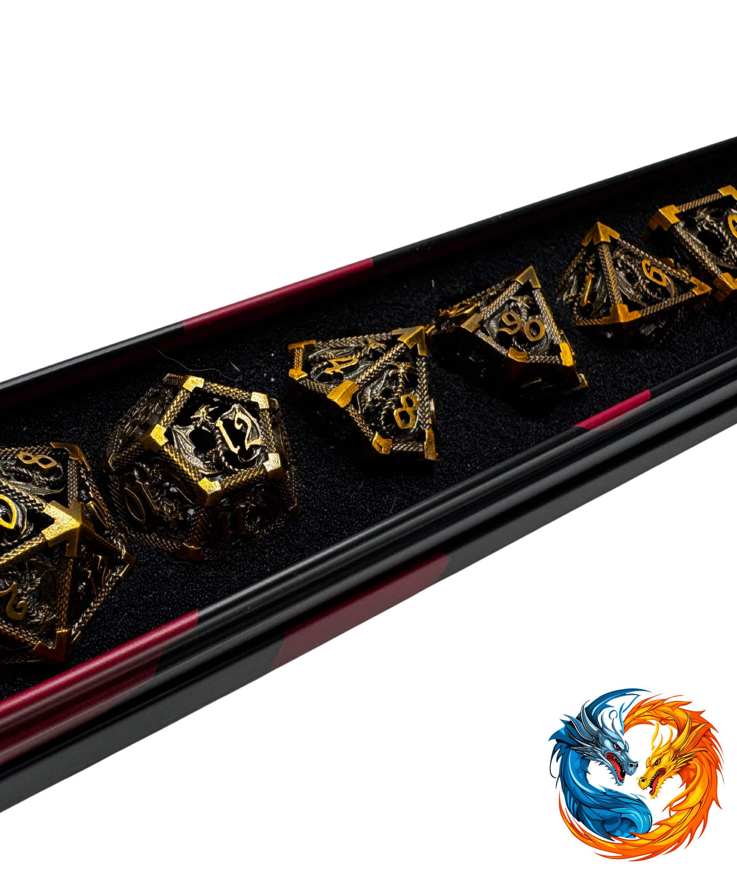 Metal Dice - Hollow Dragon (Various Colours)