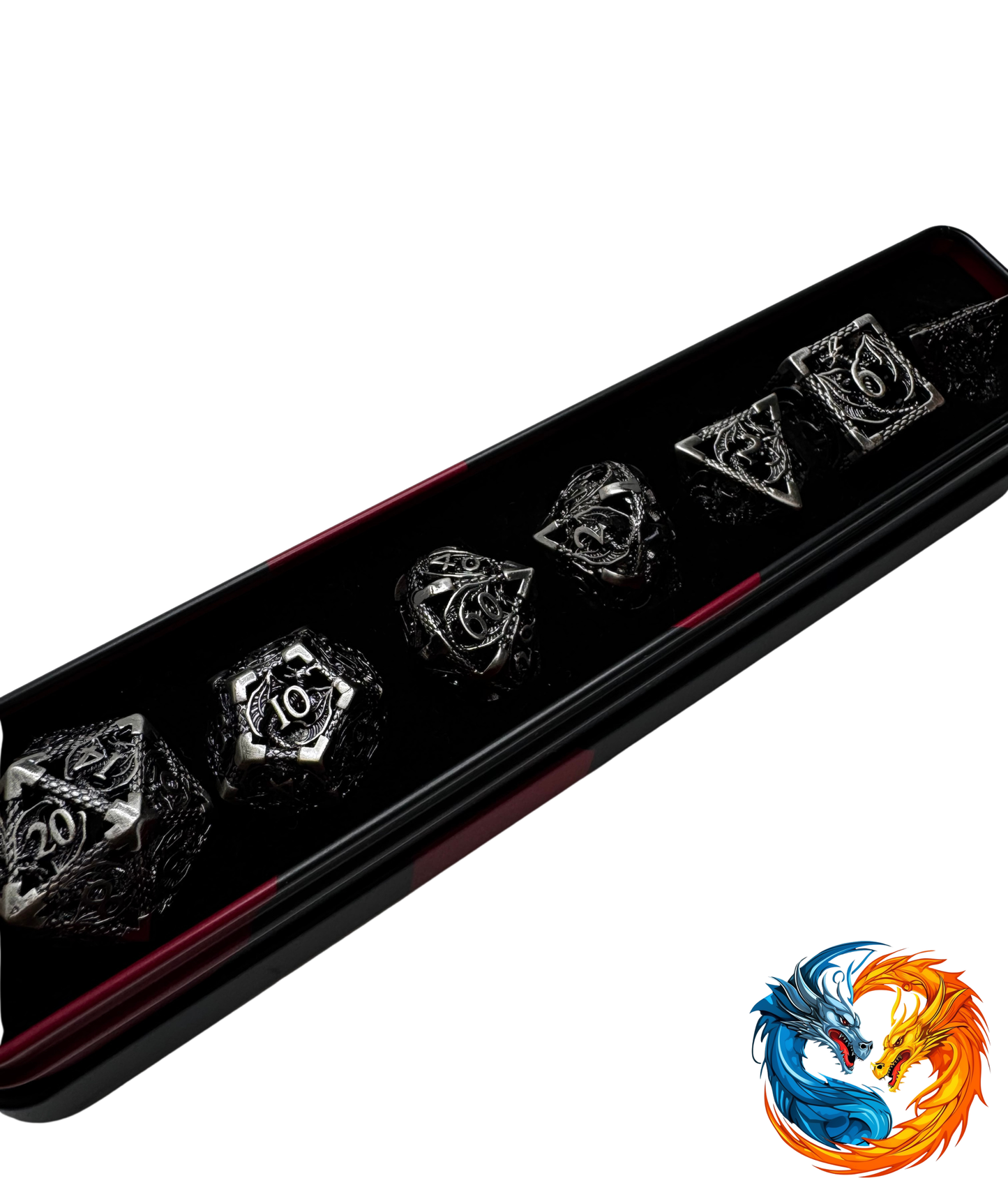 Metal Dice - Hollow Dragon (Various Colours)