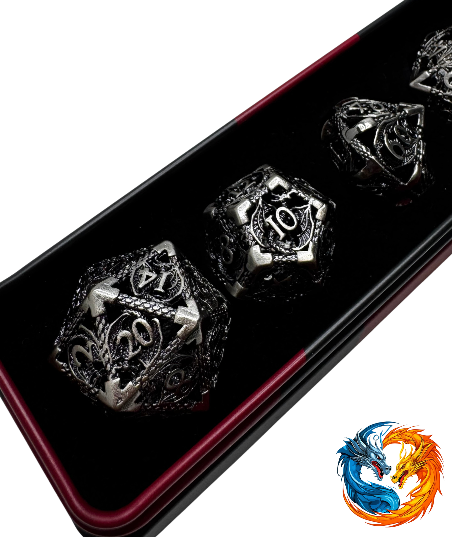 Metal Dice - Hollow Dragon (Various Colours)