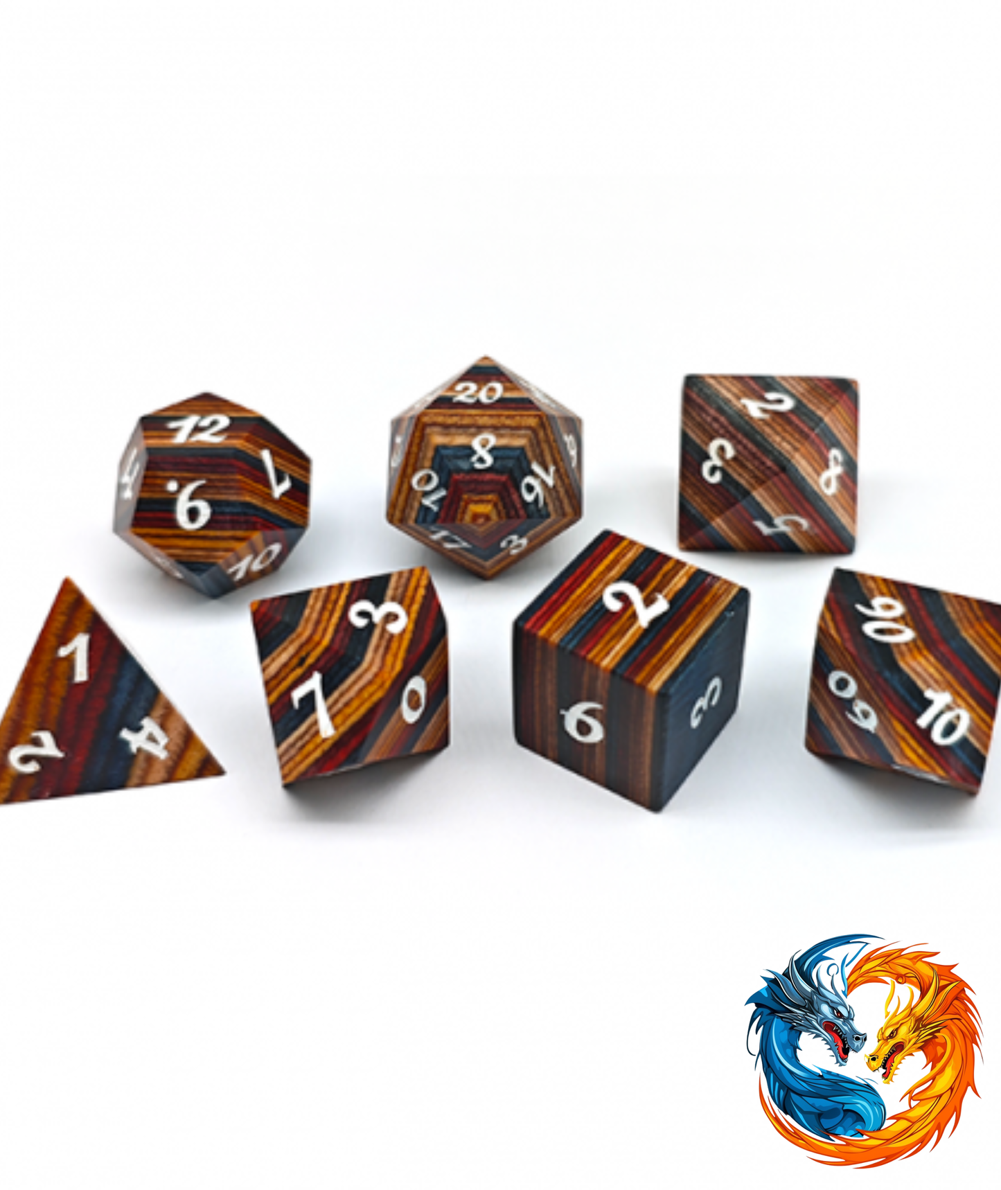 Rainbow (01) Wooden Dice