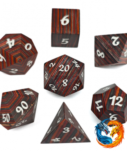 Rainbow (02) Wooden Dice