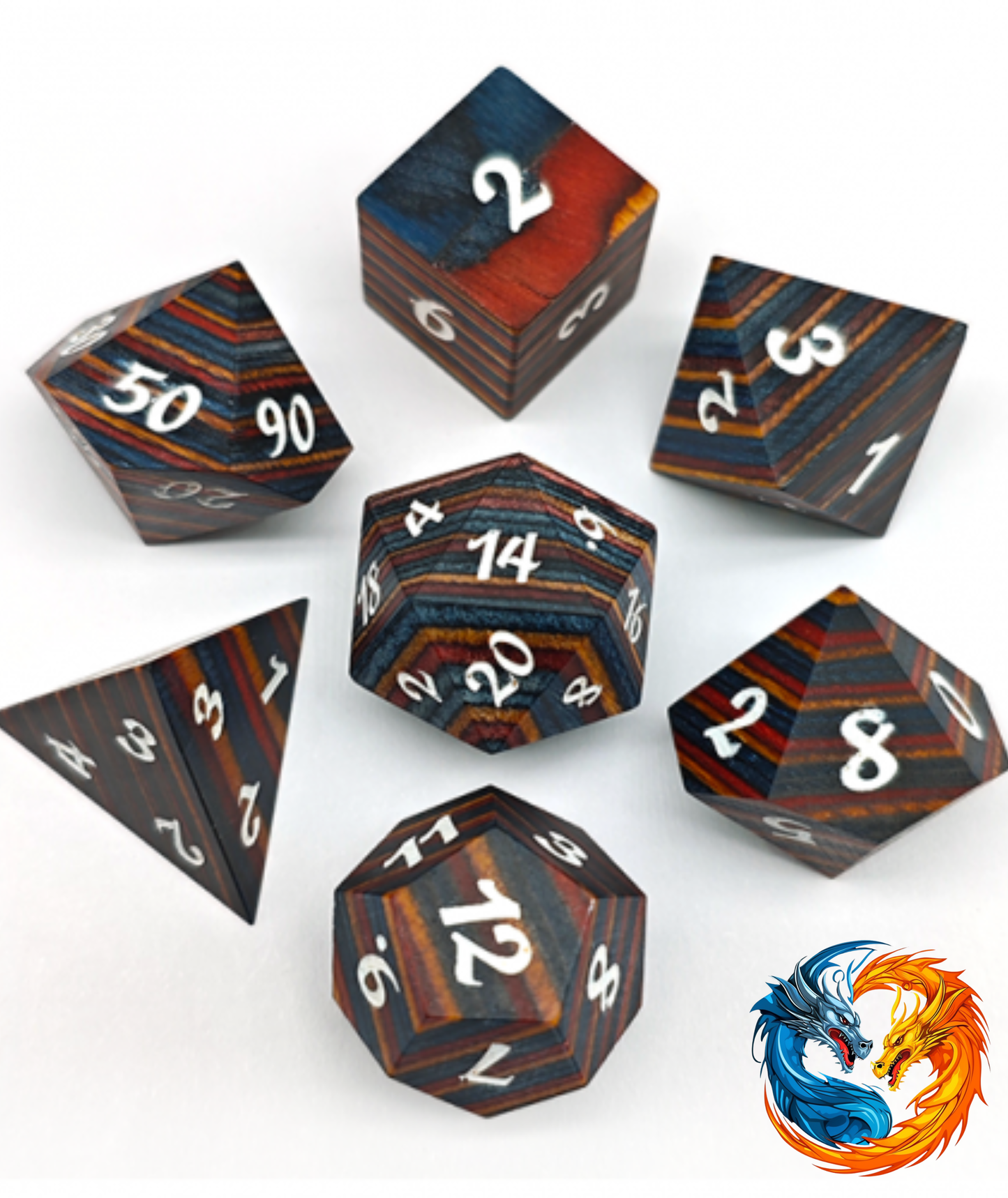 Rainbow (03) Wooden Dice