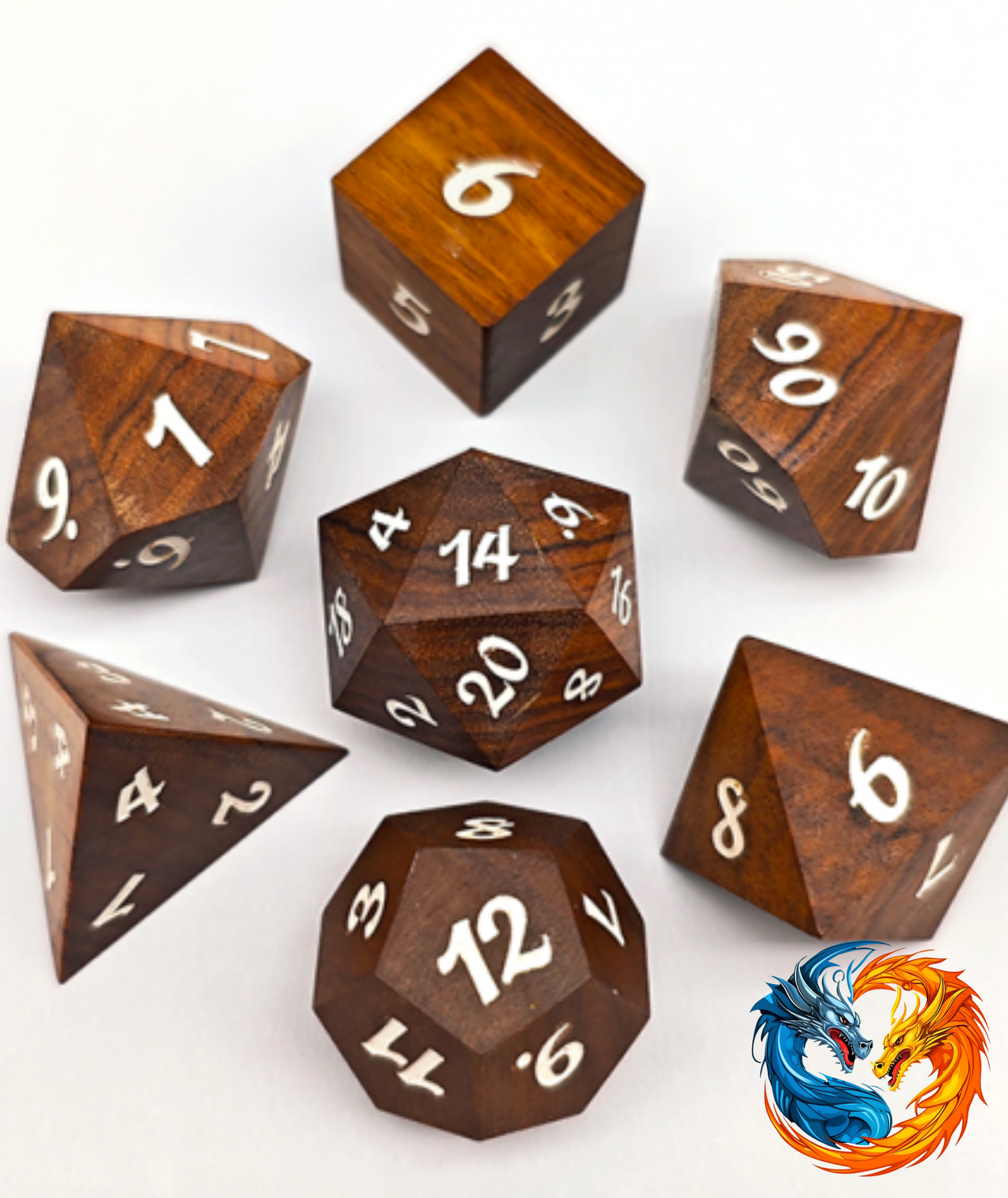 Red Precious Wooden Dice